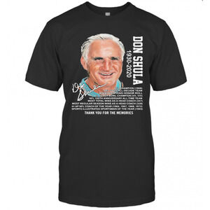 Don Shula 1930 Miami Dolphins Thank You For The Memories Signature T-Shirt